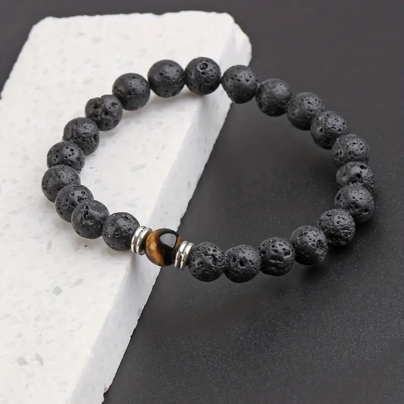 Lava Stone Bead Bracelet